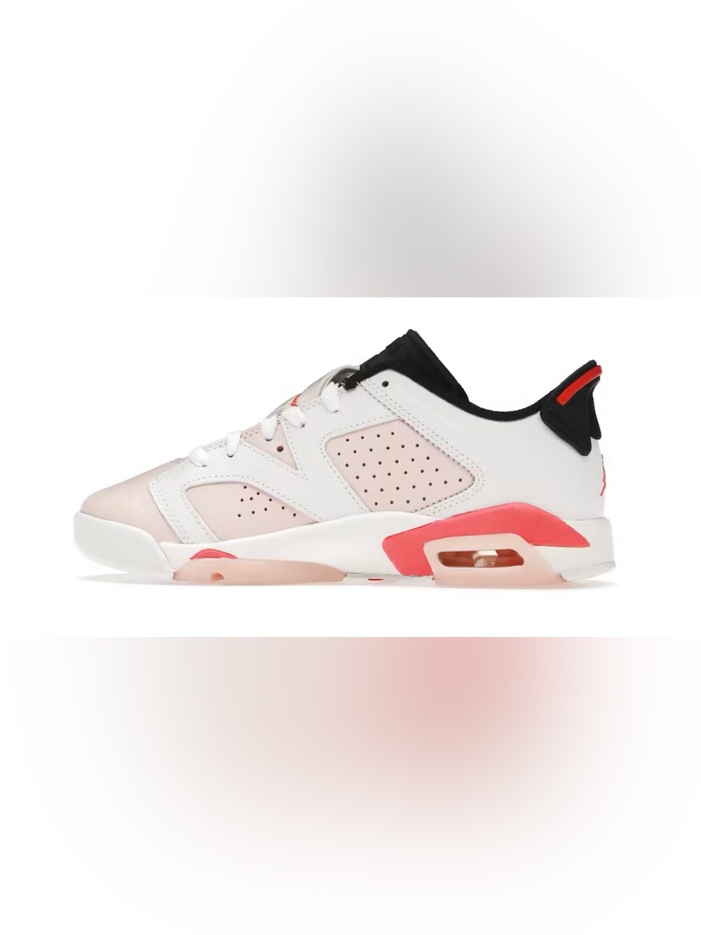 Size 7Y- Air Jordan 6 Retro Low White/Atmosphere- Infrared 23 768878-102